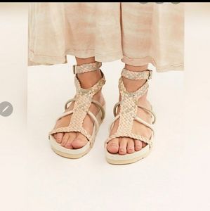 Free People Denali Woven Footbed Sandals - 9